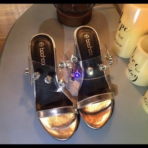 Silver Boohoo Studded Heel